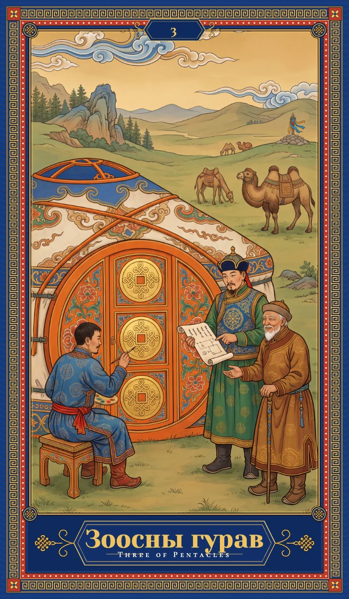 Зоосны гурав (Three of Pentacles)