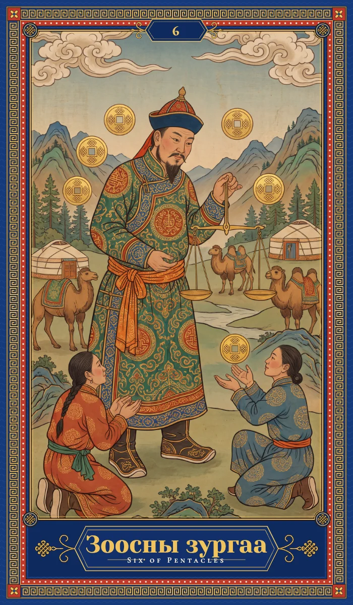 Зоосны зургаа (Six of Pentacles)