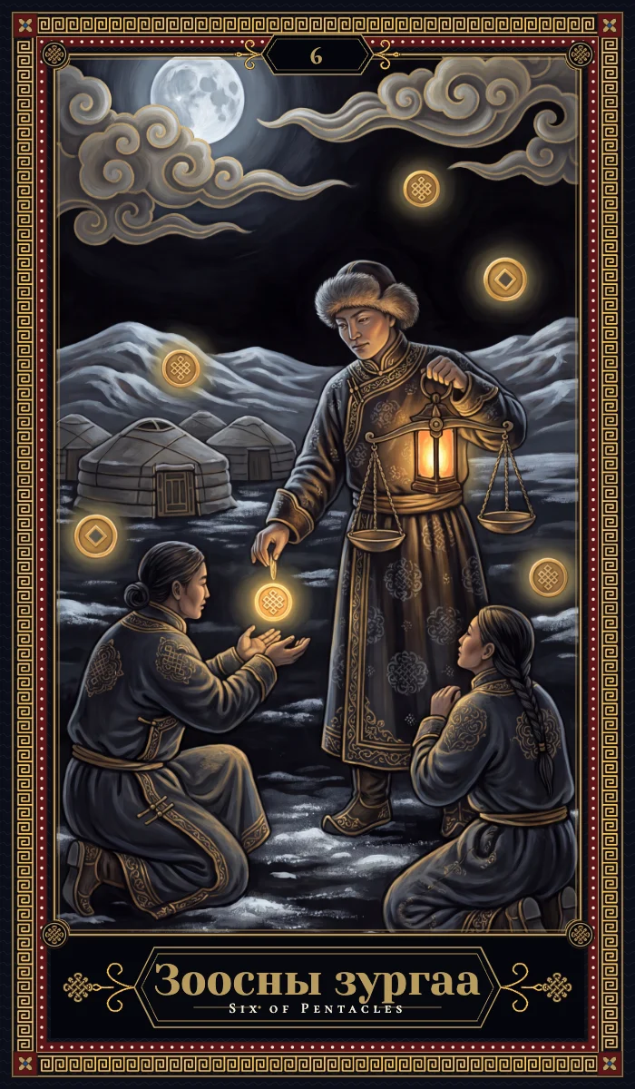 Зоосны зургаа (Six of Pentacles)